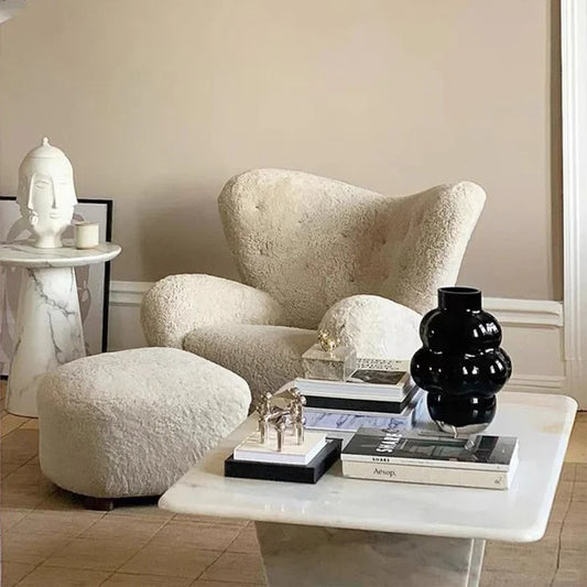 HomeDor French Cream Style Upholstered Chair
