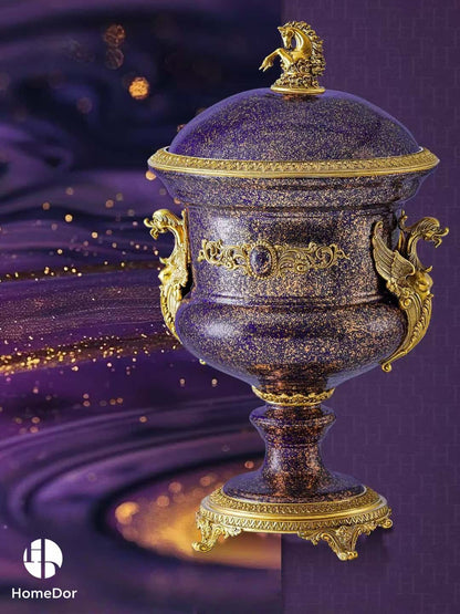 Imperial Amethyst Porphyry Garniture