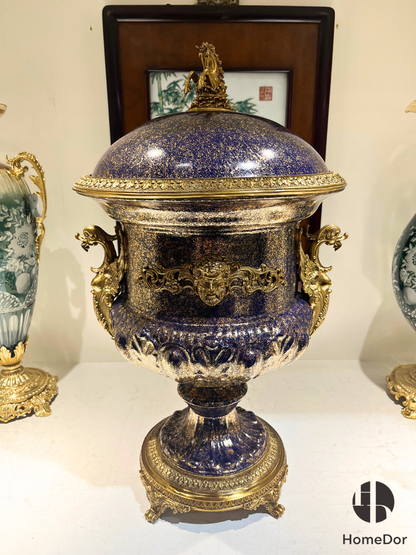 Imperial Amethyst Porphyry Garniture