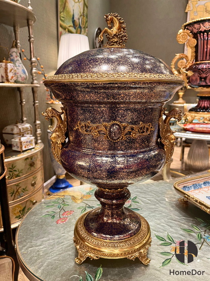 Imperial Amethyst Porphyry Garniture