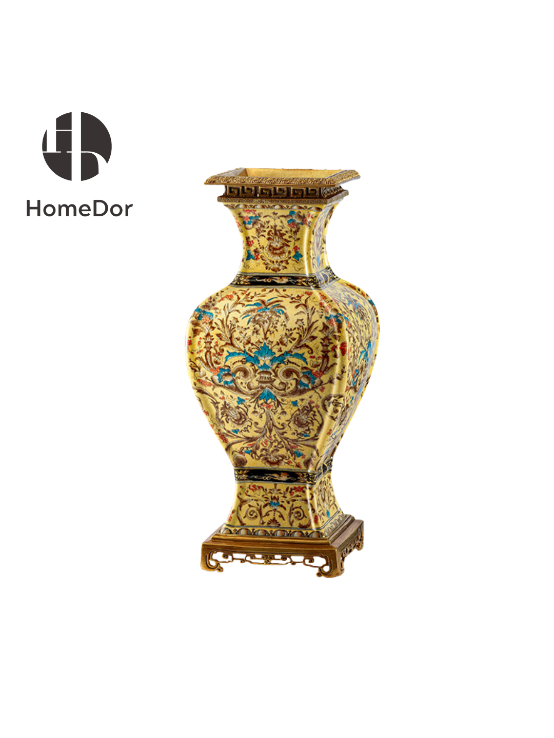 The warm ivory ground, punctuated by vibrant turquoise, crimson, and gilded details, creates a composition rich in movement and visual depth. Every surface reveals another layer of ornament, inviting the eye to wander through a landscape of intertwined cultures and centuries of craftsmanship.