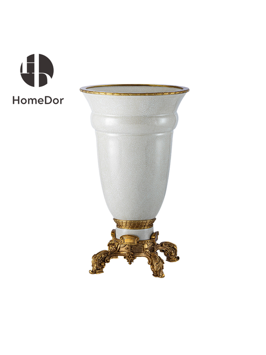 Imperial Ivory Crackle Vase