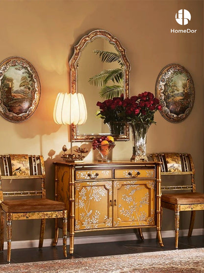 Imperial Yellow Chinoiserie Sideboard