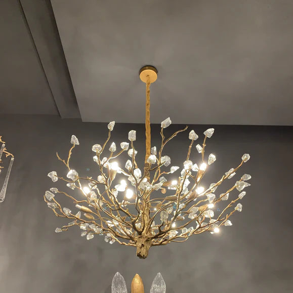 HomeDor Linn Luxury Vintage Gemstone Branch Crystal Chandelier