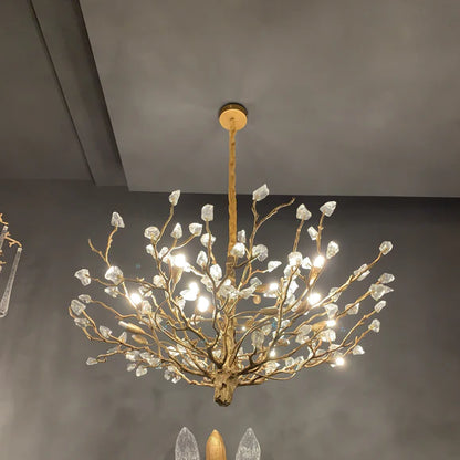 HomeDor Linn Luxury Vintage Gemstone Branch Crystal Chandelier