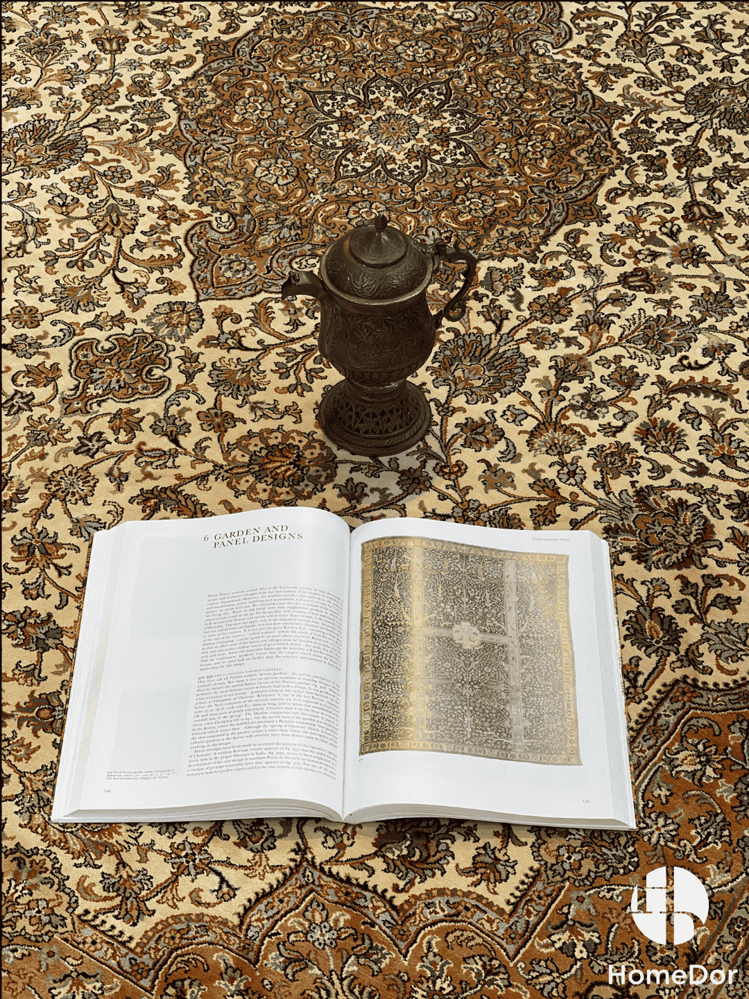 Kashmir_Handmade_Mulberry_Silk_Brown_Floral_Medallion_Rug34