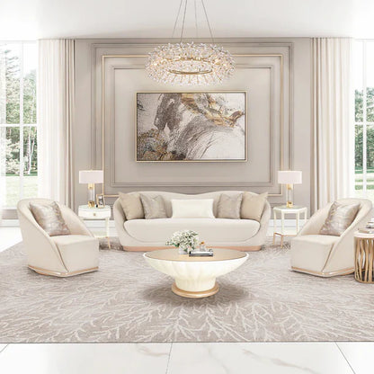HomDor Modern Art Design Round Crystal Flower Chandelier