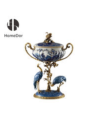 Pedestal Lidded Bowl: L42cm × W21cm × H56cm (7.5KG)
