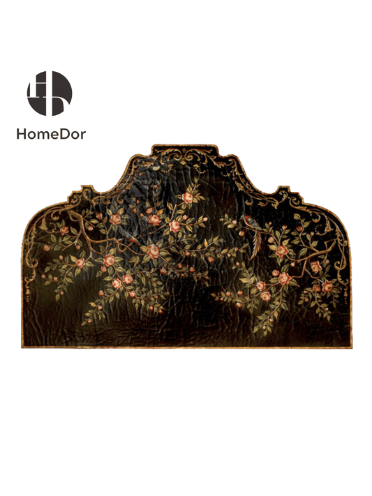 Luxurious Oriental-Infused Wooden Wall Decor with Blossoms & Birds in Gilded Whispers