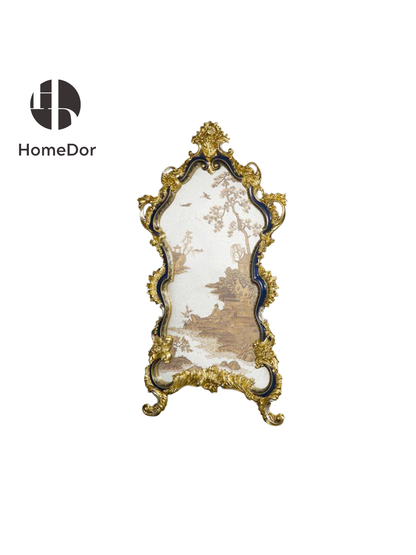 The gold frame and landscape details add timeless vintage charm to any interior.