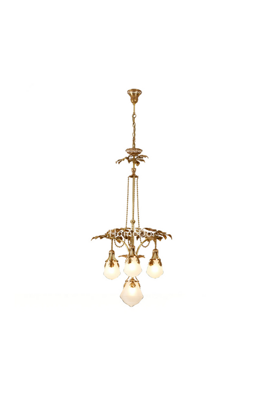 HomeDor × FH&Home | Luxuriant Bloom Brass Chandelier