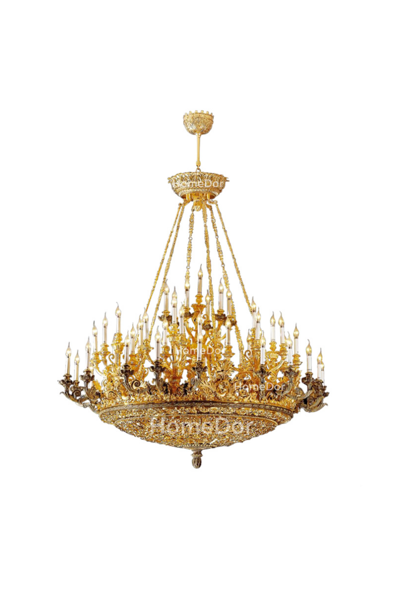 HomeDor × FH&Home | European Palace-inspired Grandeur Brass Chandelier