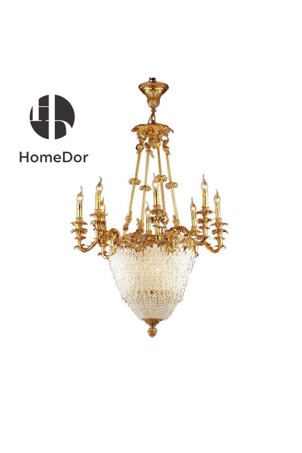 HomeDor-HomeDor × FH&Home | Baroque Empire Crystal Basket Chandelier-Chandeliers-D90 cm × H130 cm-Warm Light-