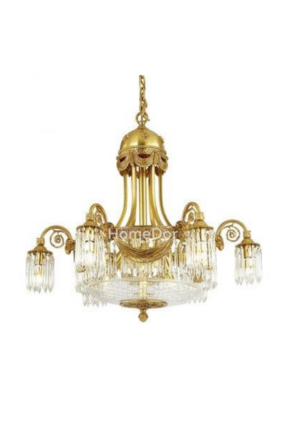 HomeDor × FH&Home | Vintage Baroque Brass Chandelier