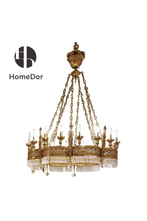 HomeDor × FH&Home | Vintage  Luxury Baroque Style Crown Chandelier