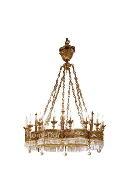 HomeDor × FH&Home | Vintage  Luxury Baroque Style Crown Chandelier