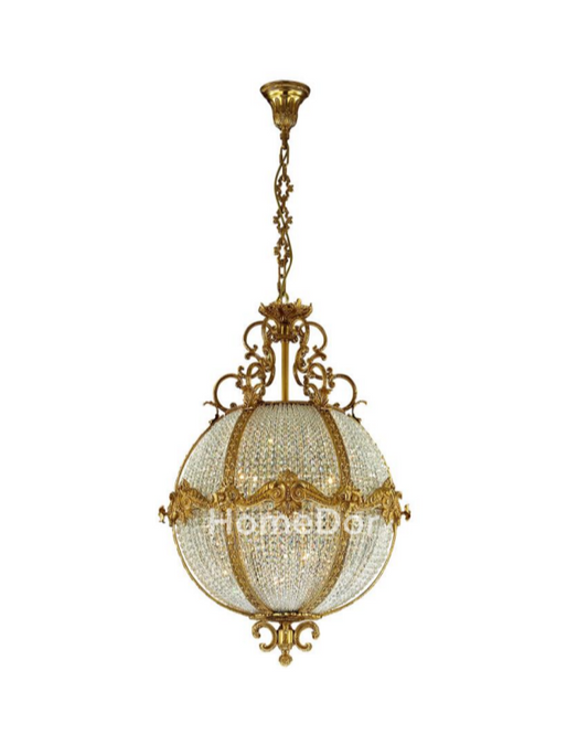 HomeDor × FH&Home | Baroque Artisanal Retro Crystal Globe Pendant Light
