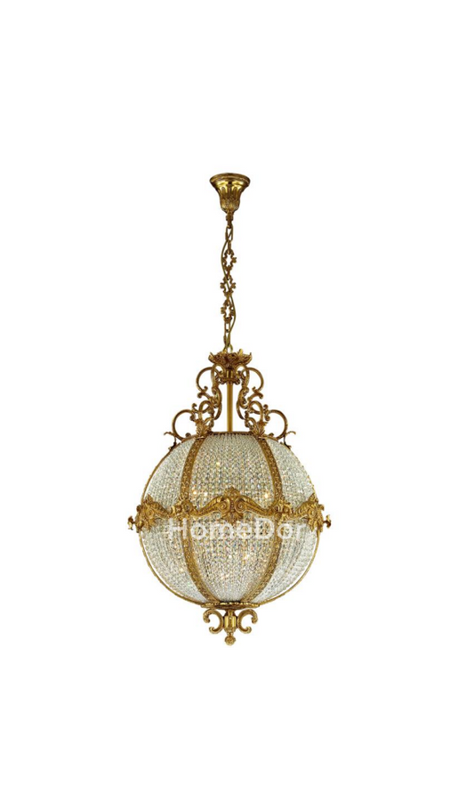 HomeDor × FH&Home | Baroque Artisanal Retro Crystal Globe Pendant Light