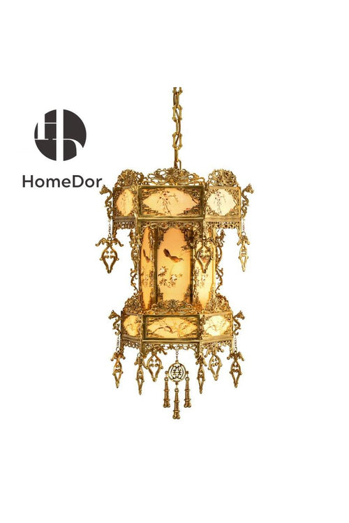 HomeDor-HomeDor × FH&Home | Opulent Ming-Qing Imperial Style Chandelier-Chandeliers-L48 × W48 × H75 cm-Warm Color-