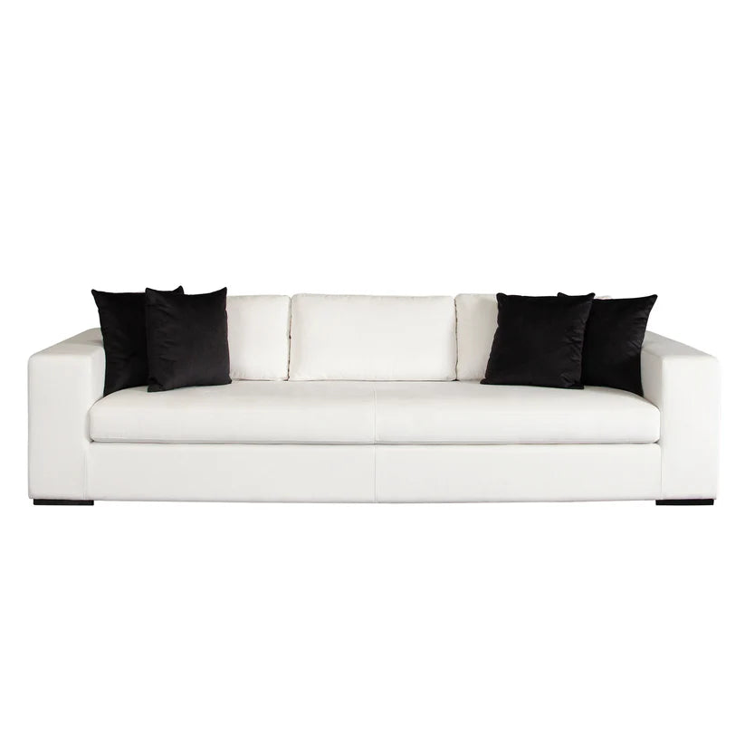HomeDor Minimalist White Sofa