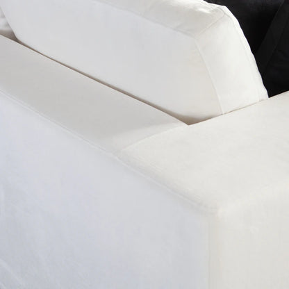 HomeDor Minimalist White Sofa
