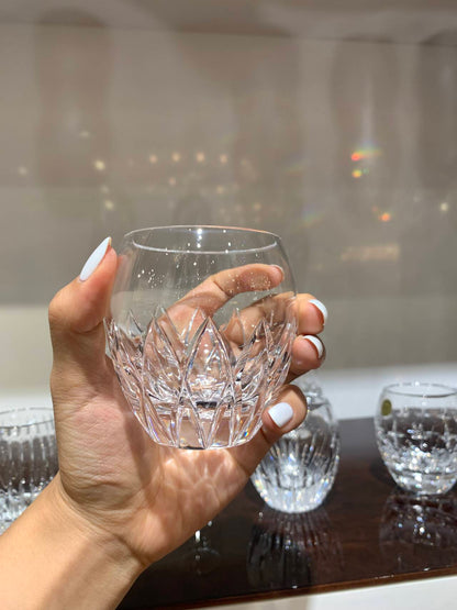 HomeDor Luxury Crystal Engraved Black Tea Cup