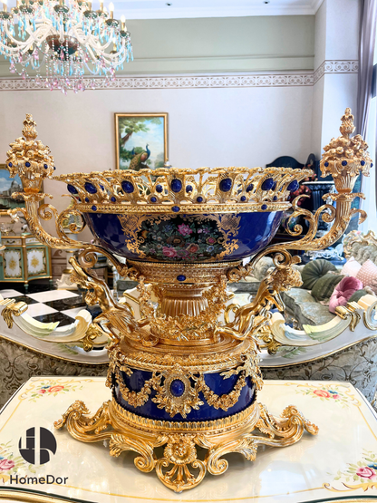 Napoleon III Jeweled Cobalt Blue Palace Tazza