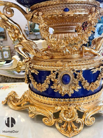 Napoleon III Jeweled Cobalt Blue Palace Tazza