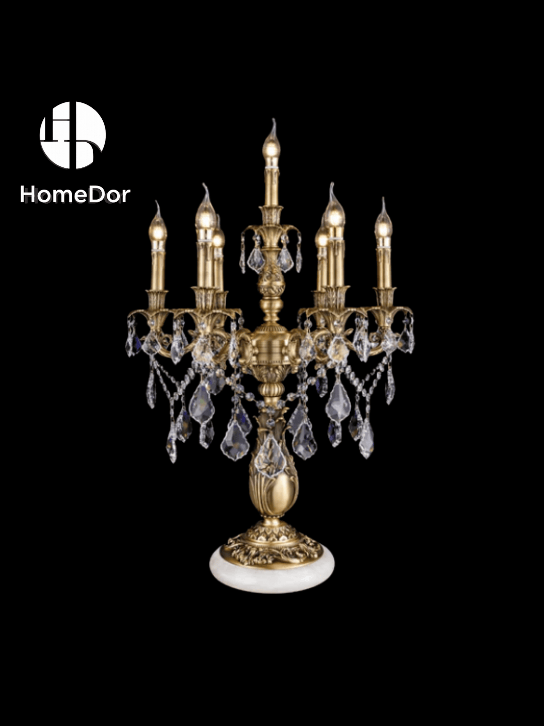 Neo-Baroque Revival Series Luxury Brass Table Lamp