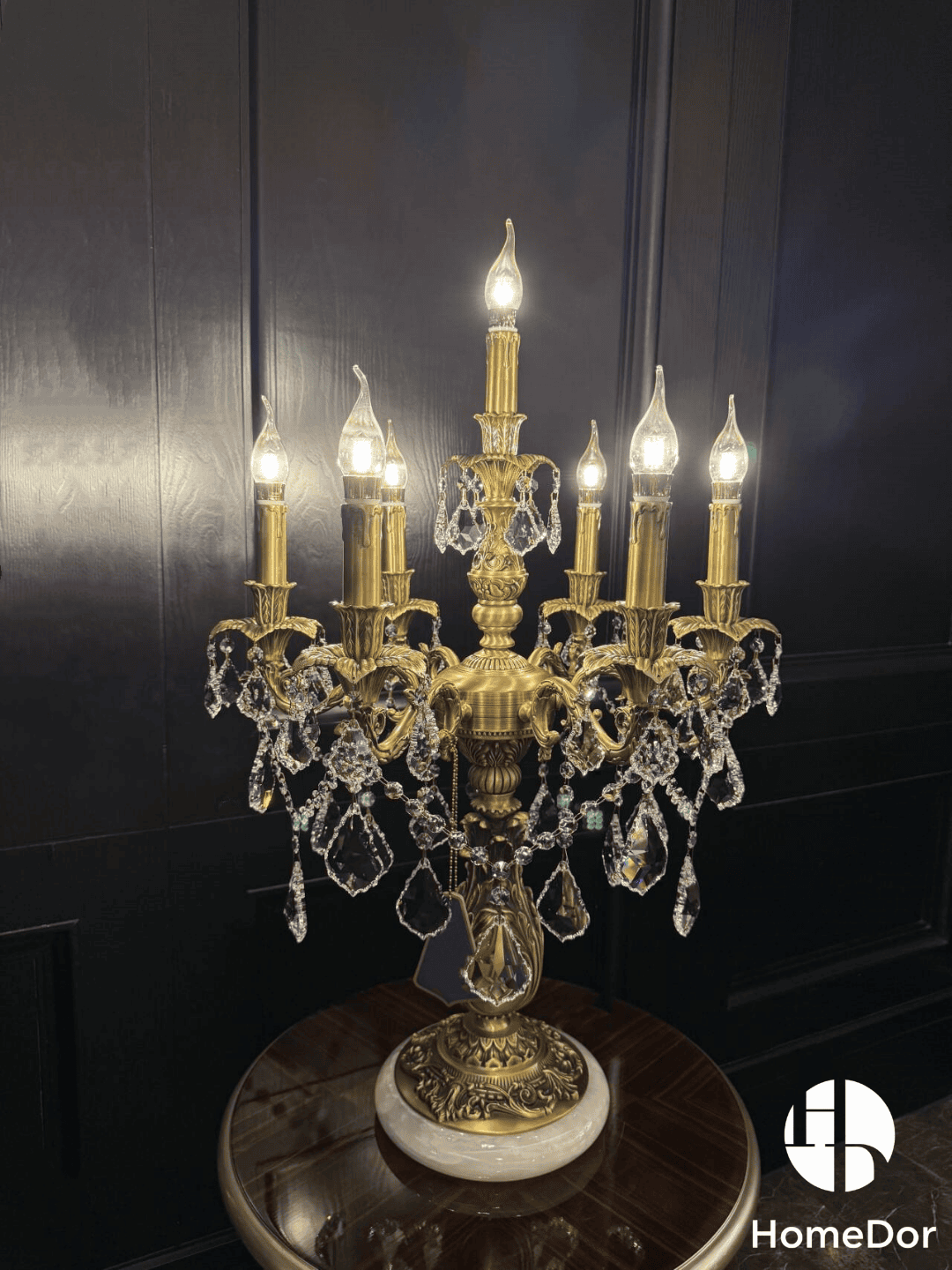 Neo-Baroque Revival Series Luxury Brass Table Lamp1