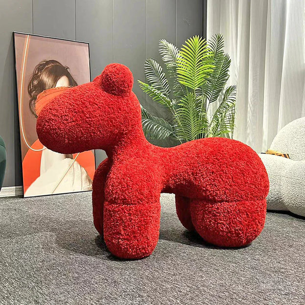 HomeDor Fleece Upholstery Pony Accent Chair