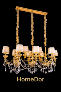 10 Lights/Rectangular/With Lampshades/L122cm*H68cm