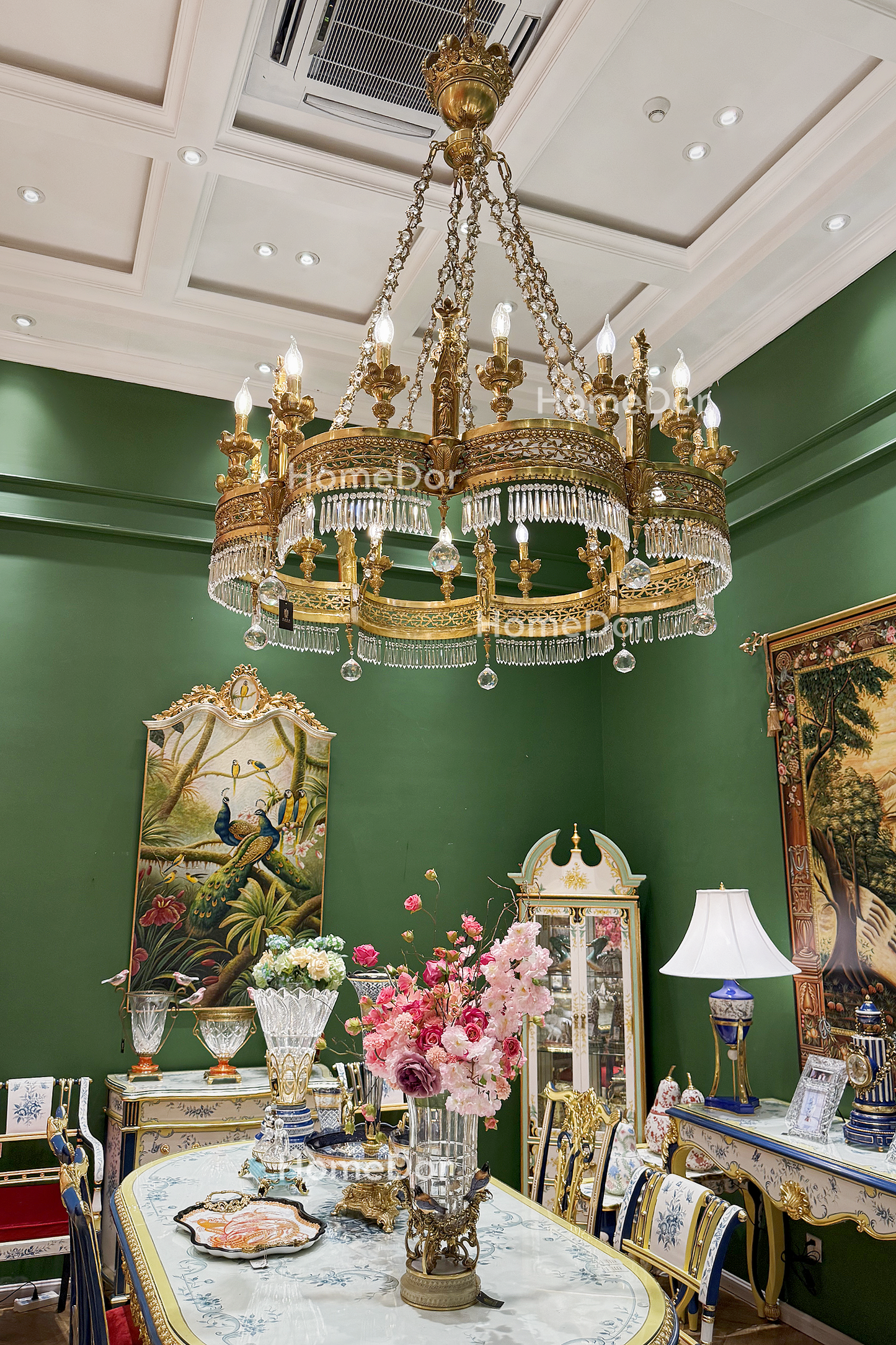 HomeDor × FH&Home | Vintage  Luxury Baroque Style Crown Chandelier