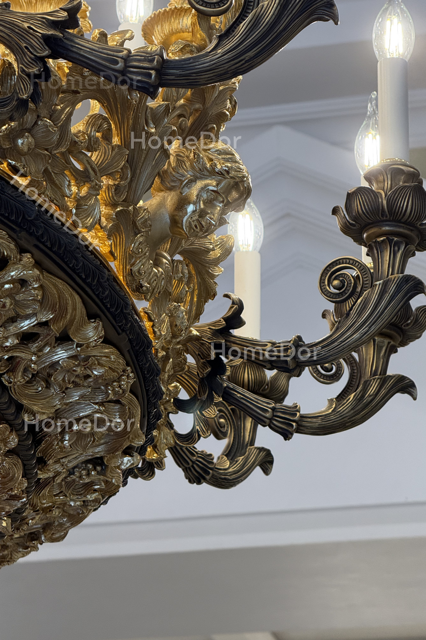 HomeDor × FH&Home | European Palace-inspired Grandeur Brass Chandelier
