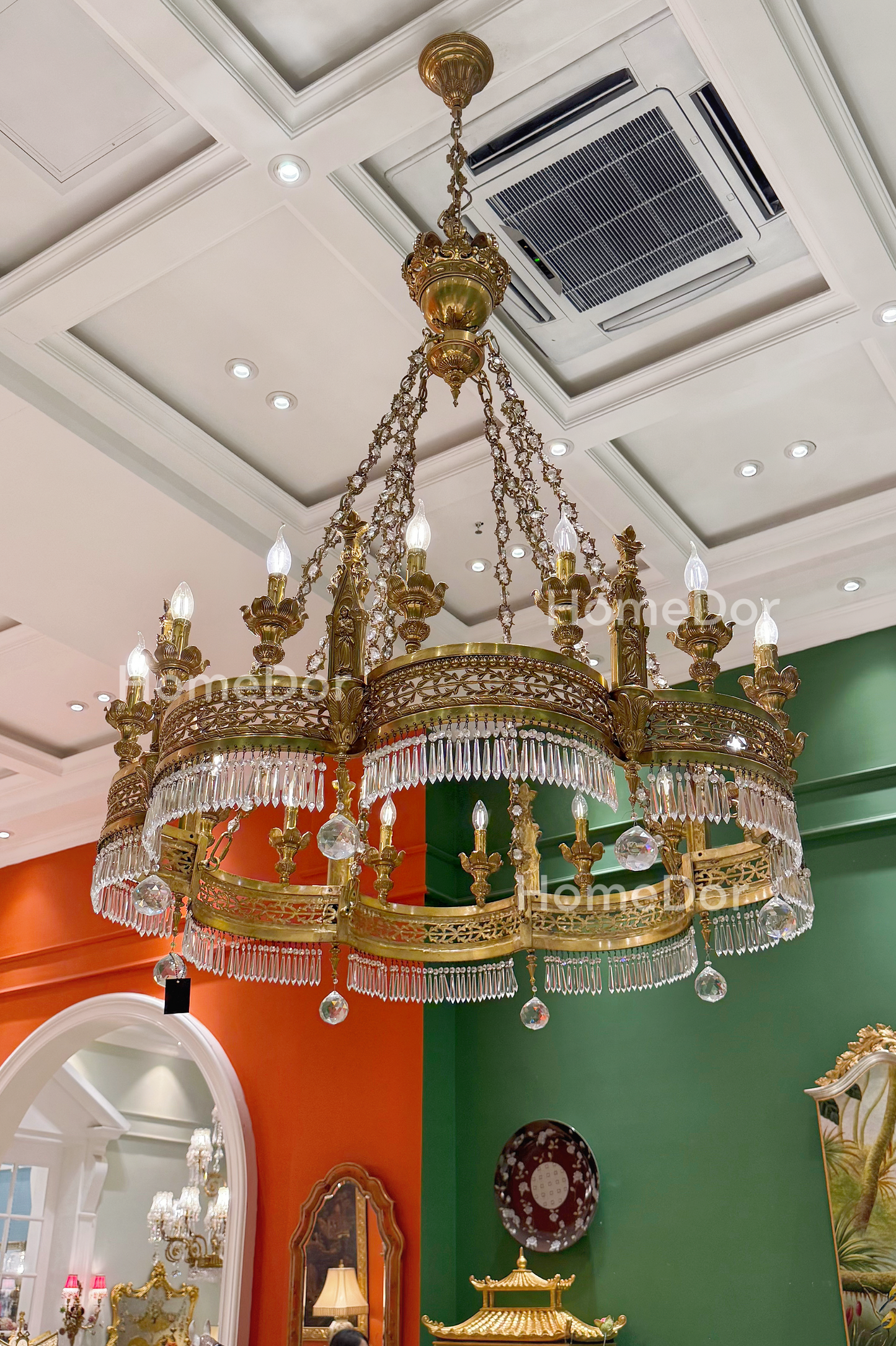 HomeDor × FH&Home | Vintage  Luxury Baroque Style Crown Chandelier