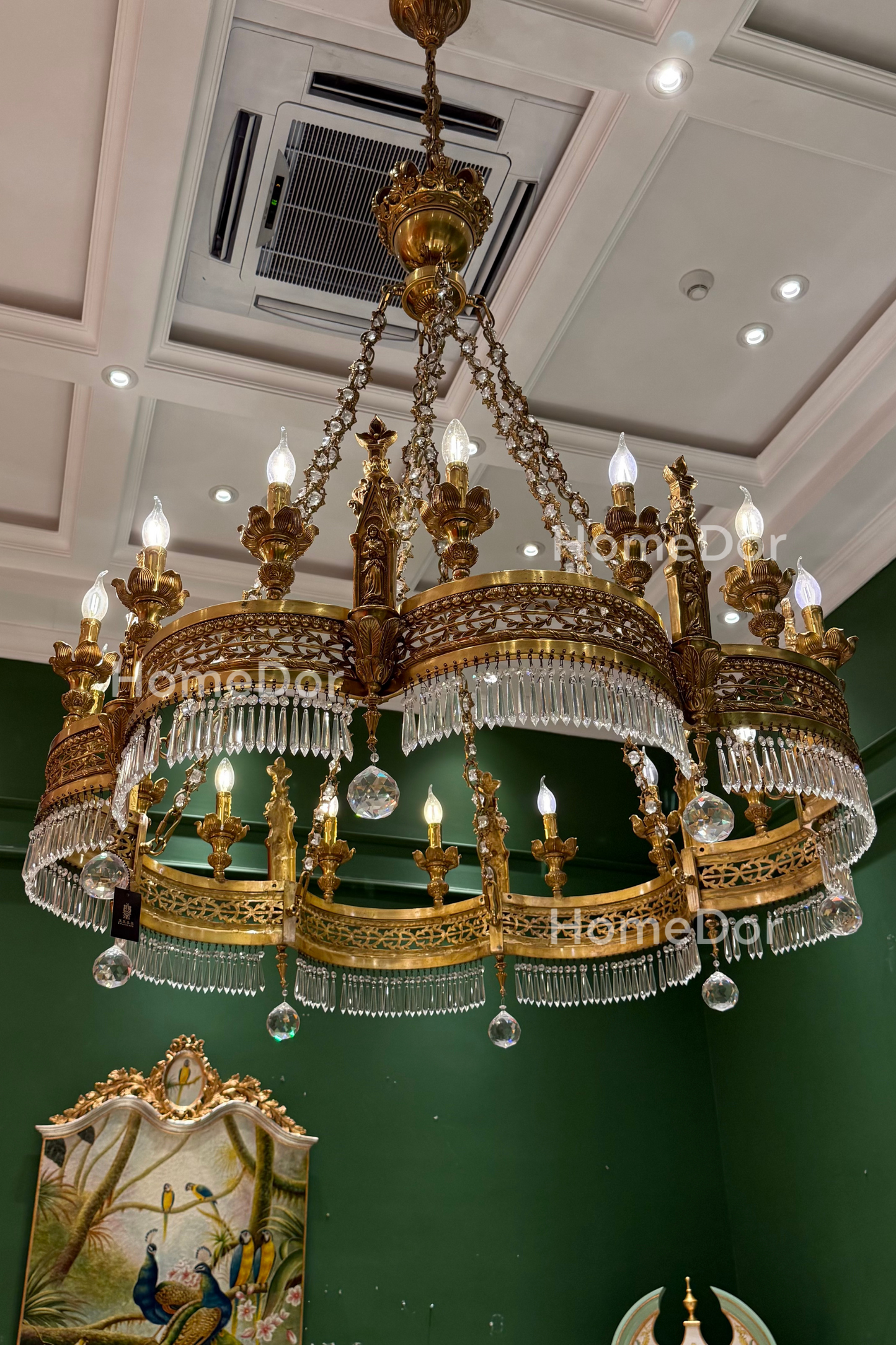 HomeDor × FH&Home | Vintage  Luxury Baroque Style Crown Chandelier