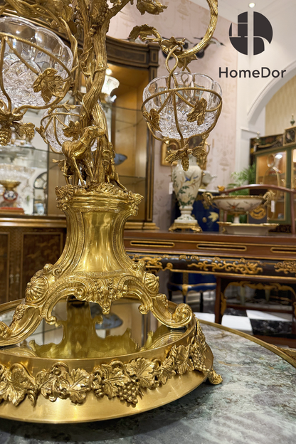 HomeDor × FH&Home | Elegant Rococo Decorative Fruit Platter with Grape Vine