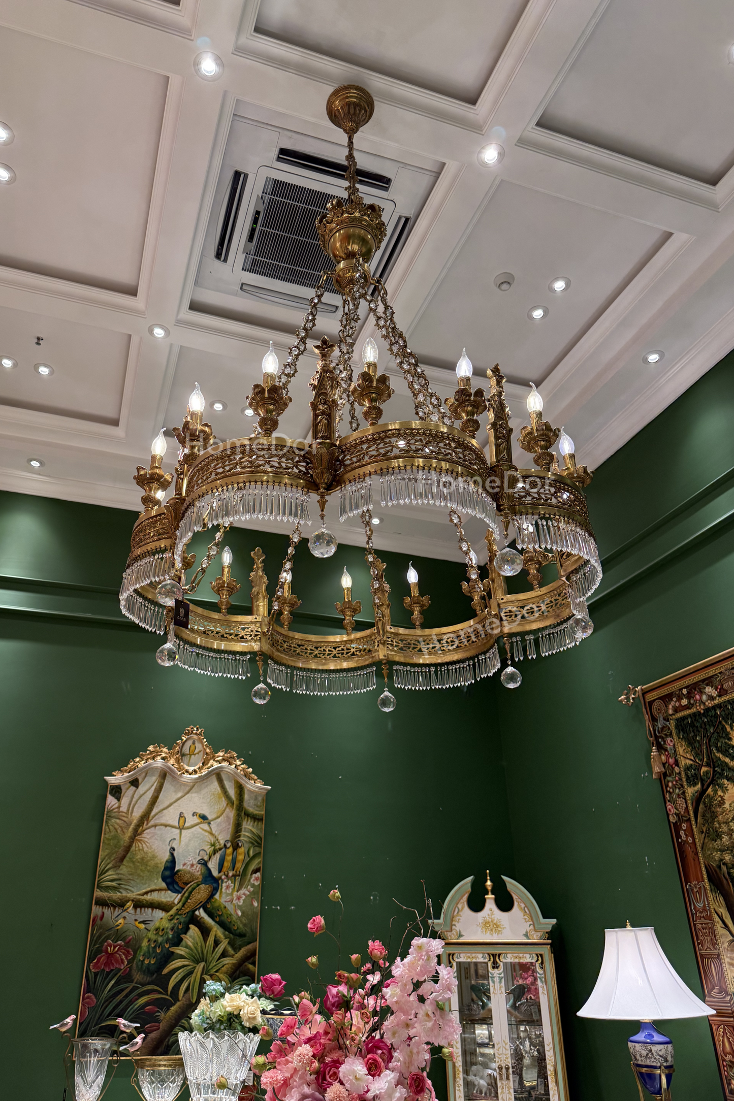 HomeDor × FH&Home | Vintage  Luxury Baroque Style Crown Chandelier