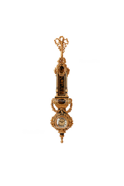 HomeDor × FH&Home | Baroque-inspired Long-shaped Wall Clock with Ornate Patterns