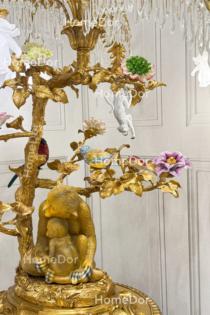 HomeDor × FH&Home | Asian-inspired Garden of Whimsy Brass Floor Lamp
