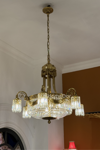 HomeDor × FH&Home | Vintage Baroque Brass Chandelier