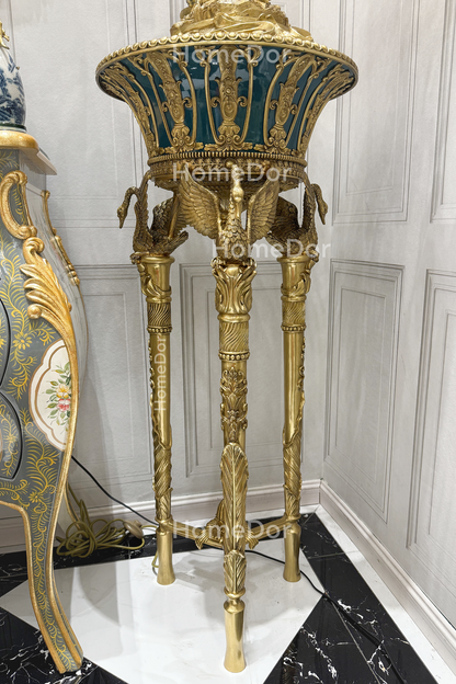 HomeDor × FH&Home | Asian-inspired Garden of Whimsy Brass Floor Lamp