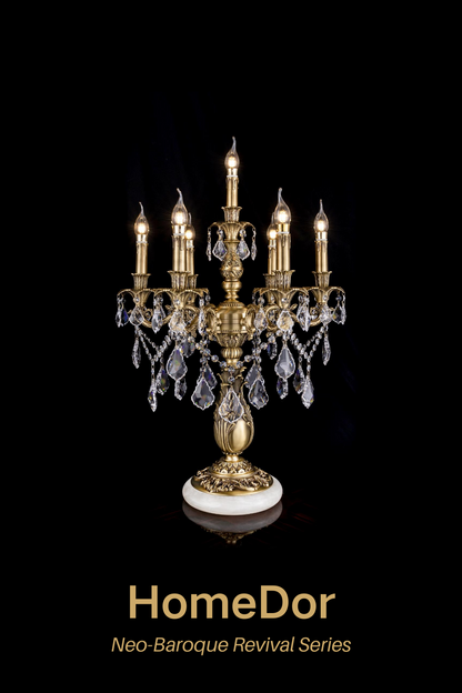 HomeDor Neo-Baroque Revival Series Luxury Brass Table Lamp