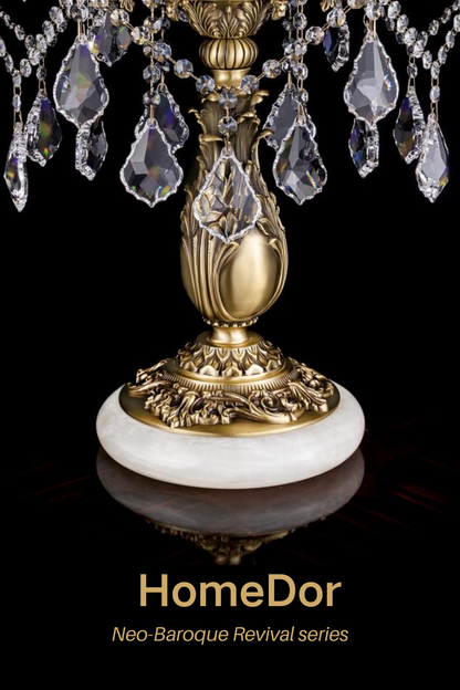HomeDor Neo-Baroque Revival Series Luxury Brass Table Lamp