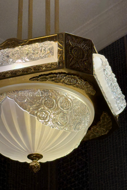 HomeDor × FH&Home | Byzantine Style Carved Glass Chandelier