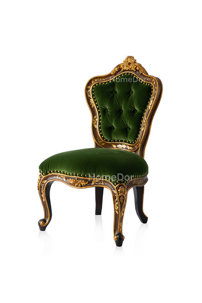 HomeDor × FH&Home | Vintage French Style Green Fabric MINI Lounge Chair