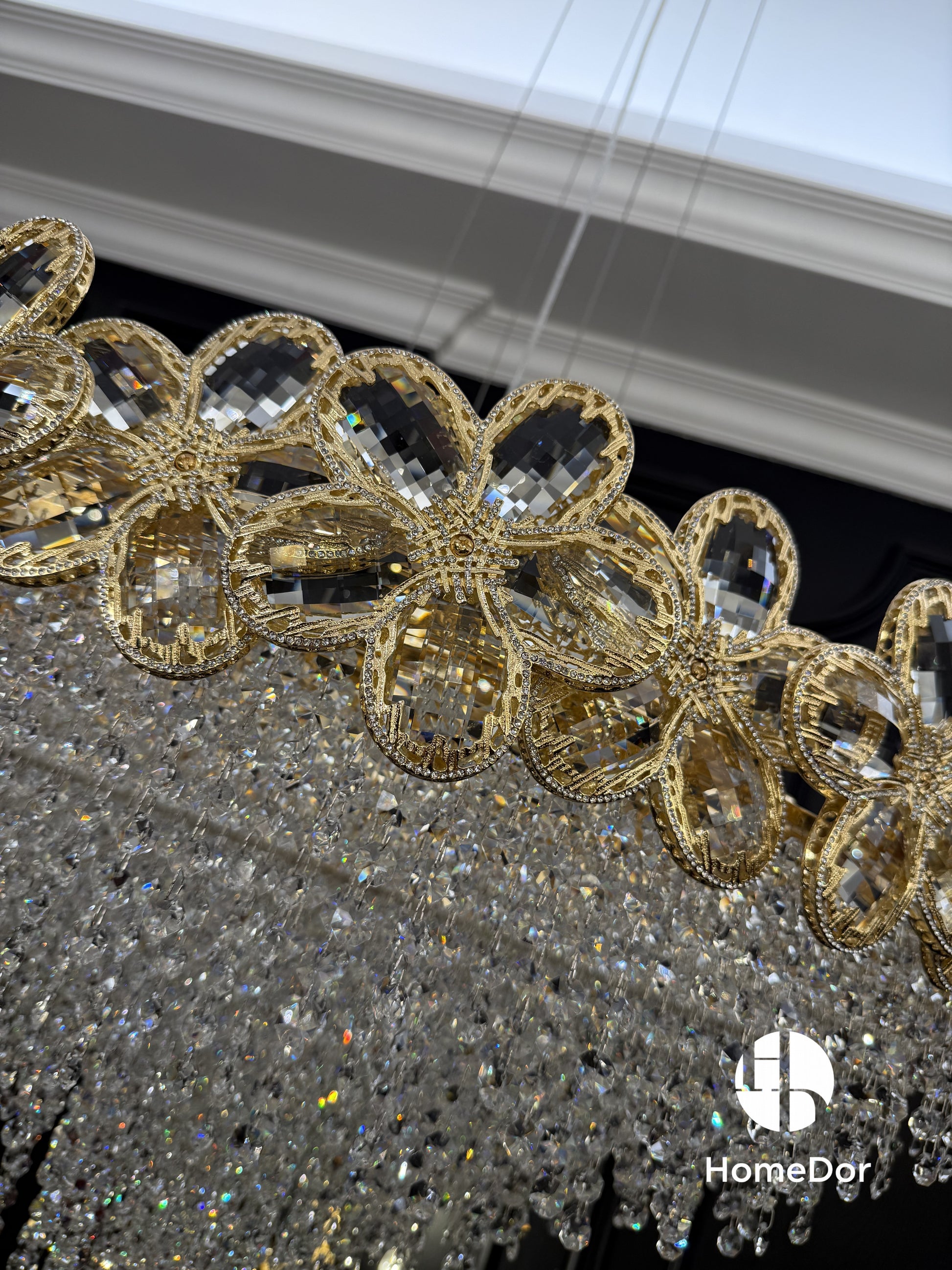 Premium Modern Flower Crystal Tassel Chandelier
11