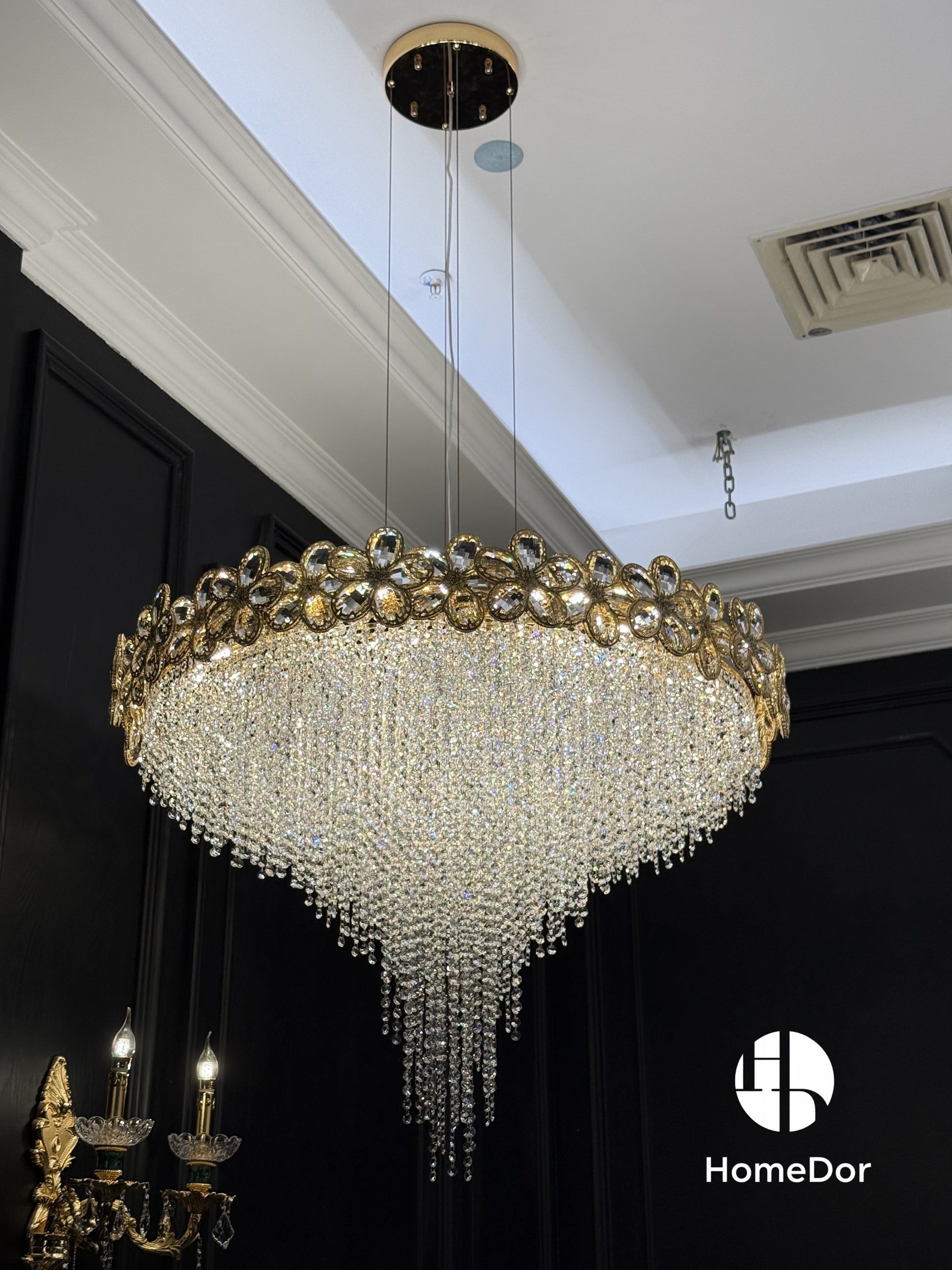 Premium Modern Flower Crystal Tassel Chandelier
13