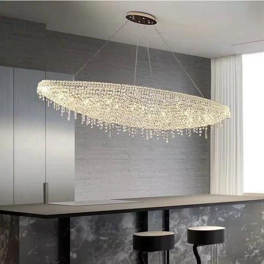 HomeDor Lorella Boat-shaped Crystal Chandelier