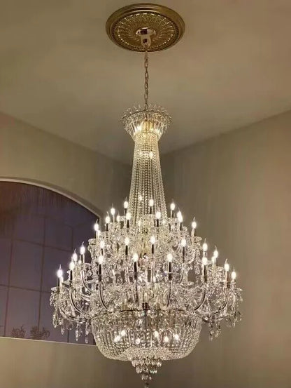 HomeDor Traditional Luxury Mid-century Multi Tiers Candle Chandelier